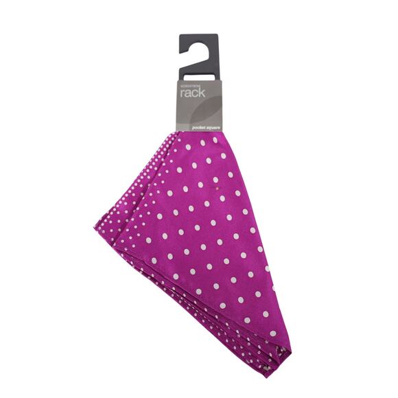 Nordstrom Other - Nordstrom Rack Polka Dot Silk Pocket Square - Berry Purple / White - NWT